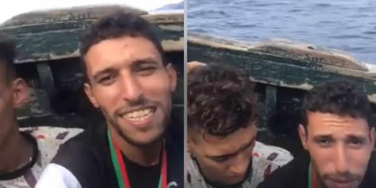 صورة بطل مغربي في رياضة “التيكواندو” على “قوارب الموت” مهاجرا إلى إسبانيا